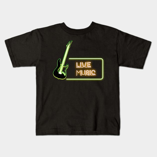 live music Kids T-Shirt by gunungsulah store